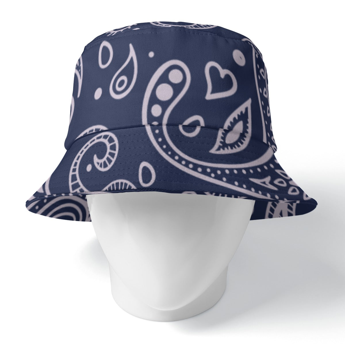 Bucket Hat, Blue Paisley Bandana 01