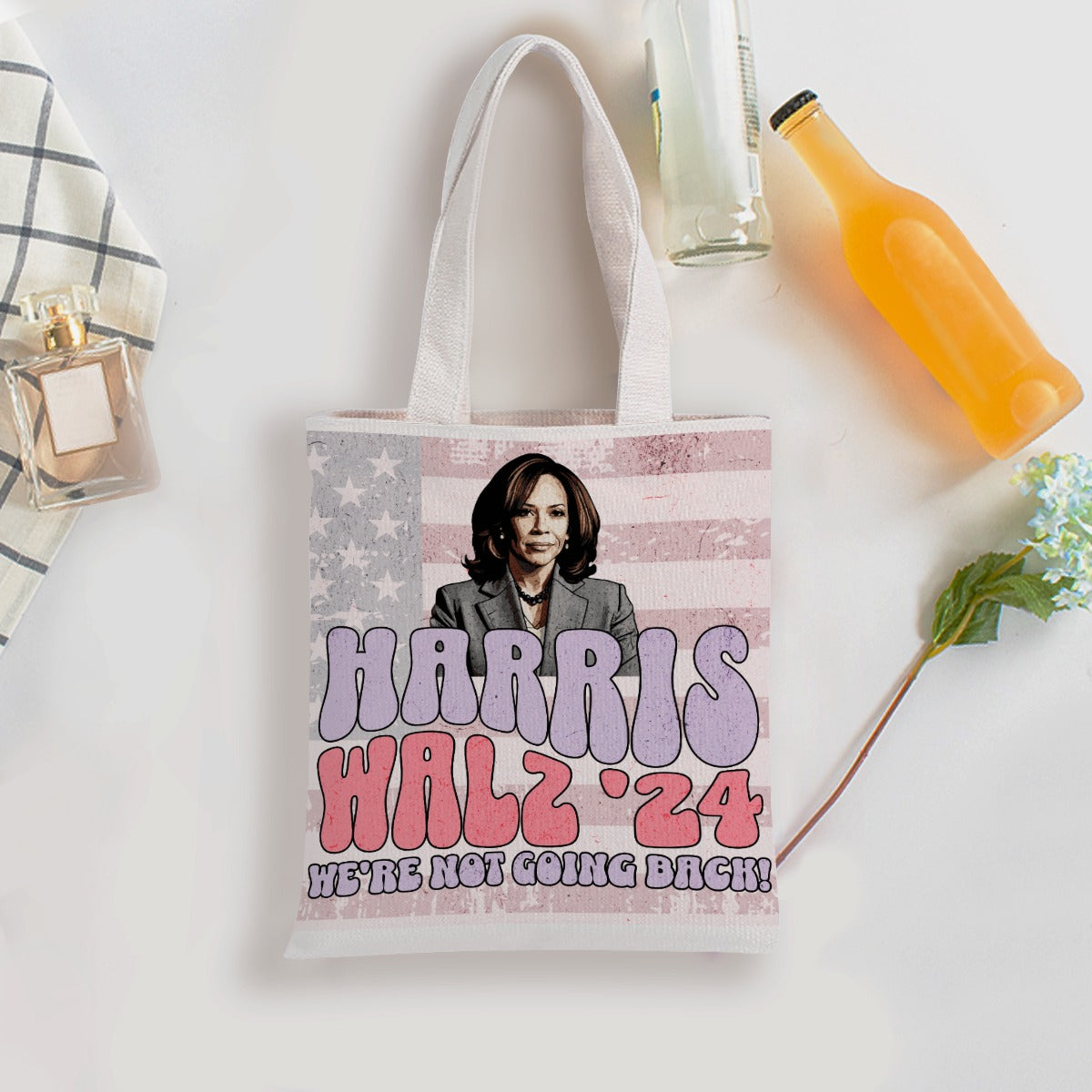 Printed Canvas Tote Bag, Harris - Walz 24