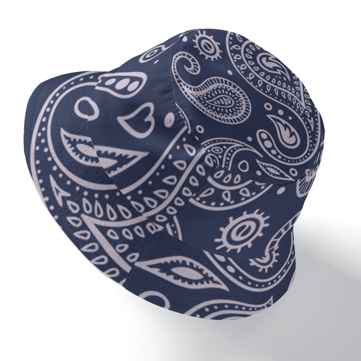 Bucket Hat, Blue Paisley Bandana 01