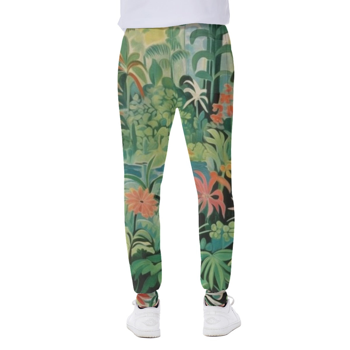 Men's Sweatpants, Tropical Print 01