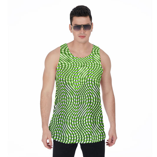 Men's Tank Top | Velvet - Messin' With My Head Man - Green