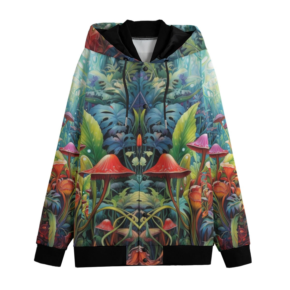 Men's Varsity Jacket, Psychedyllic Setting 'Shrooms 02
