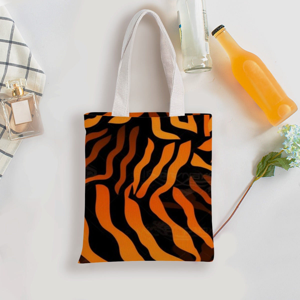 Canvas Tote Bag, Extra Medium, Tiger with a Tan