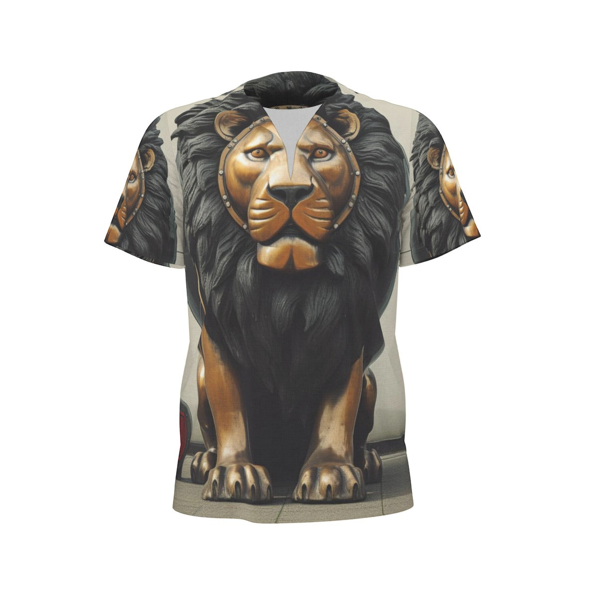 Men's African Dashiki Shirt, West African King of Beasts01