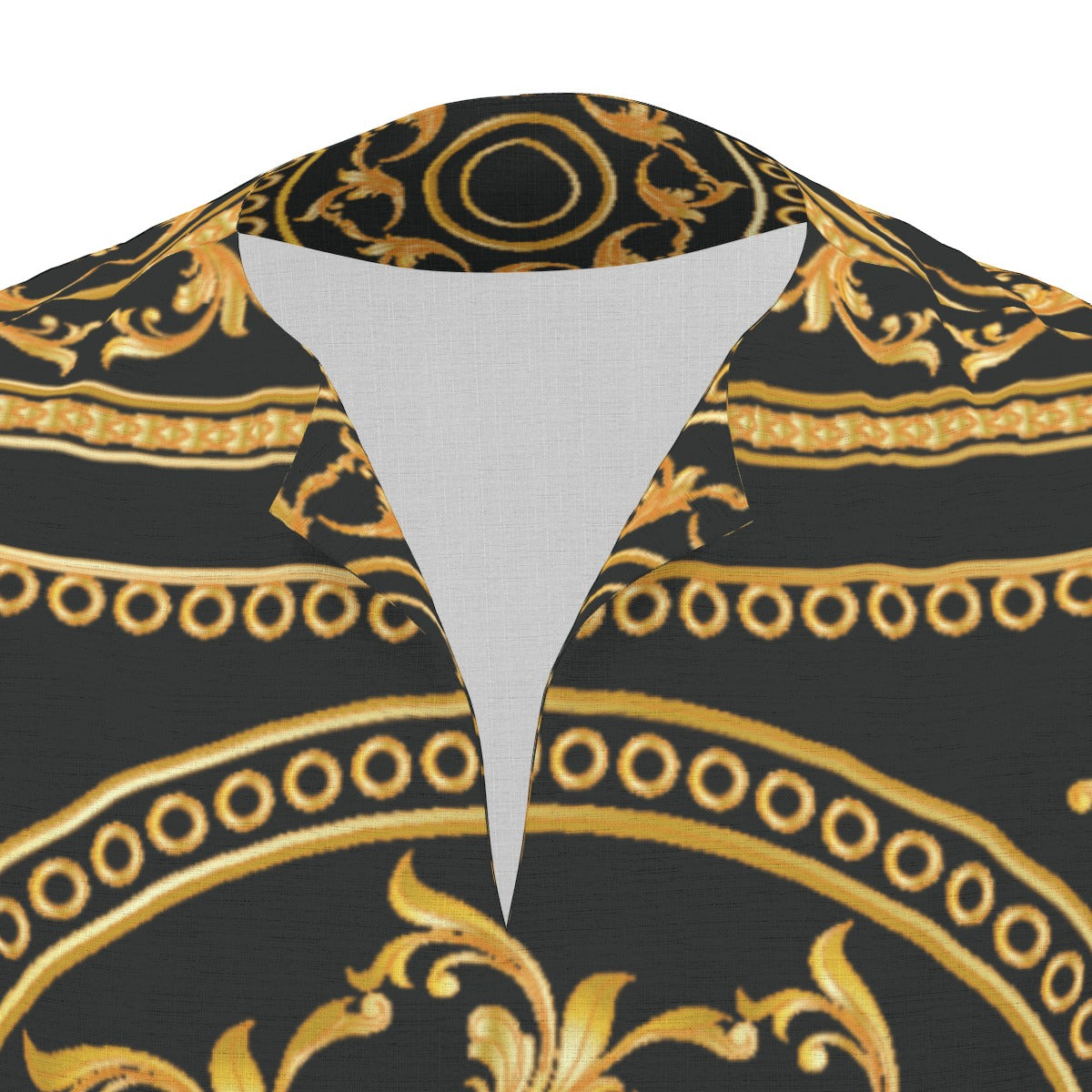 Men's African Dashiki Shirt, Black - Gold Renaissance01