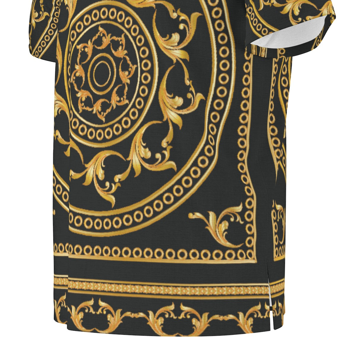 Men's African Dashiki Shirt, Black - Gold Renaissance01