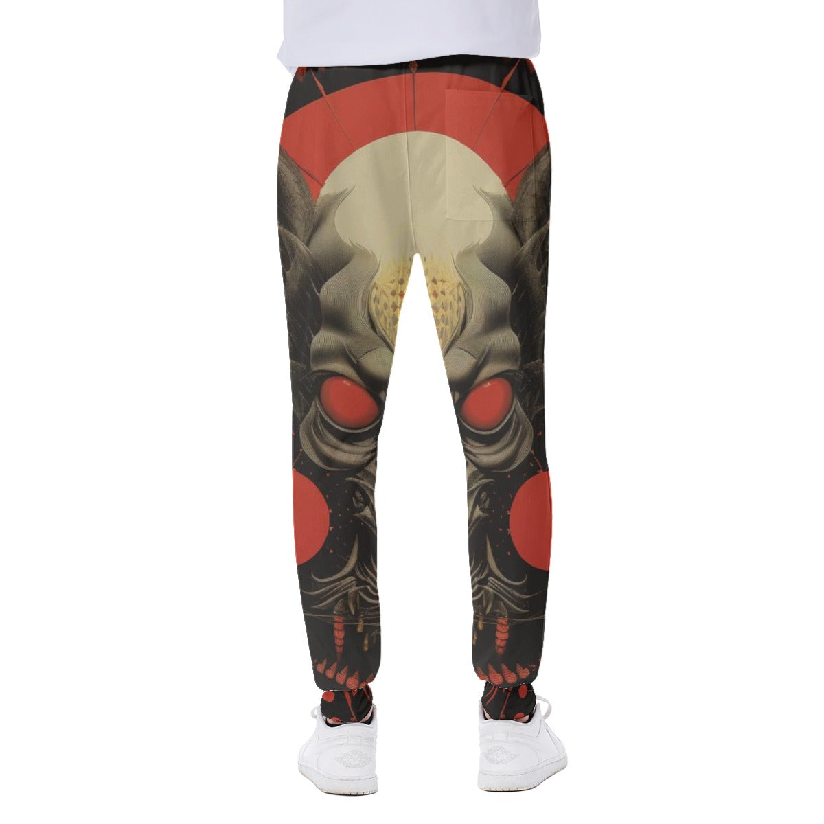 Men's Sweatpants, Horned Alien 01 Red Dot