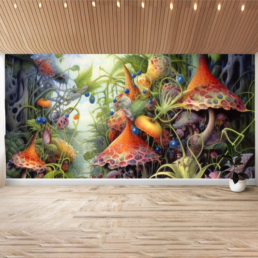 EnvironMENTAL Adjustment Kit, 1pc, Shrooms From WAY Outta Town, 16' x 7' 9" Wall Covering