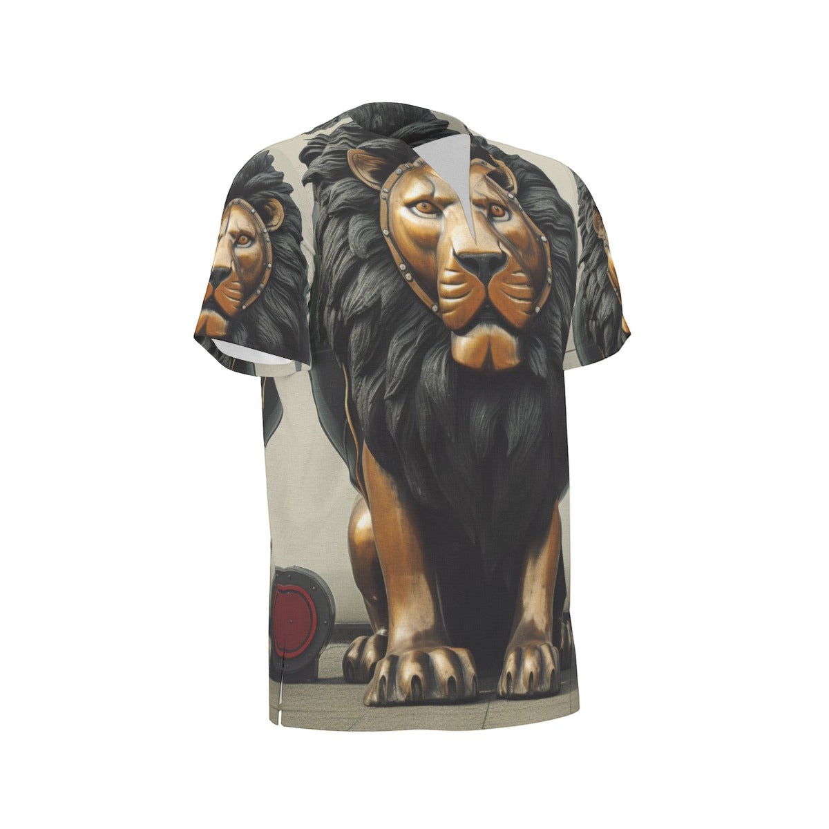 Men's African Dashiki Shirt, West African King of Beasts01