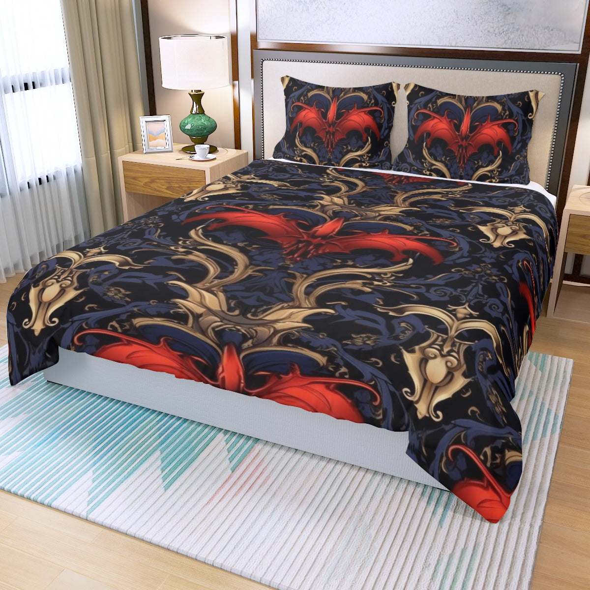 Three Piece Duvet Bedding Set - Gothic Renaissance