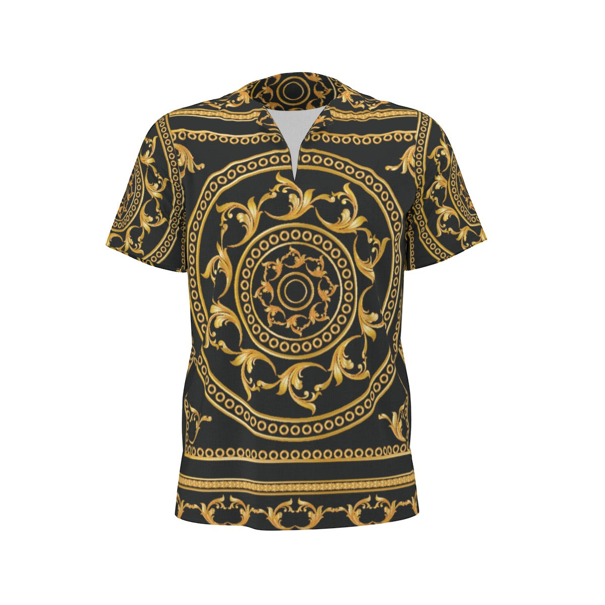 Men's African Dashiki Shirt, Black - Gold Renaissance01