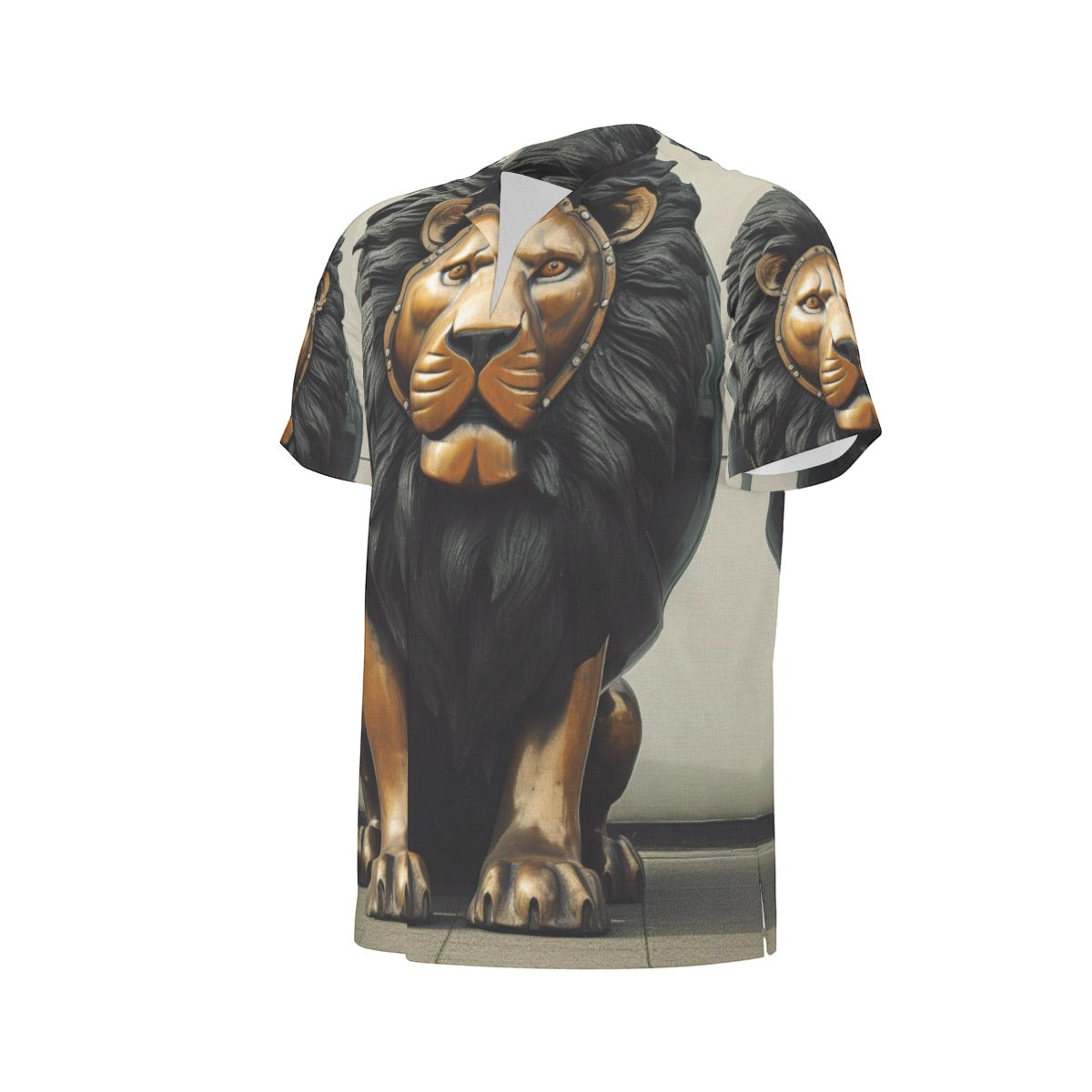 Men's African Dashiki Shirt, West African King of Beasts01