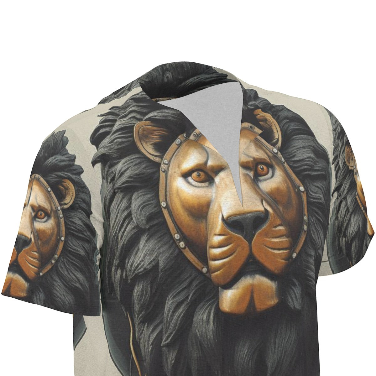 Men's African Dashiki Shirt, West African King of Beasts01