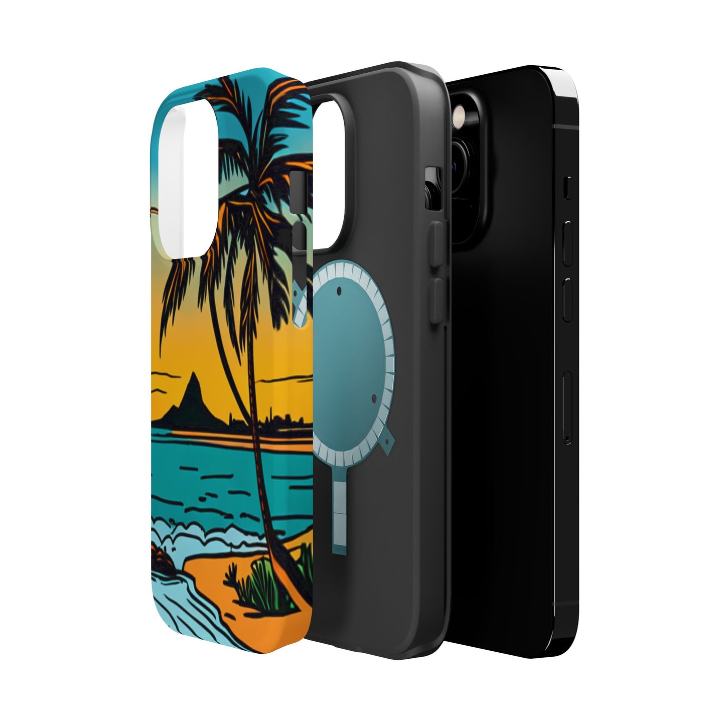 Magnetic Tough Cases, MagSafe compatible, Hawaiian Windward Side Scenery, iPhone 13, iPhone 14, iPhone 15, iPhone 16