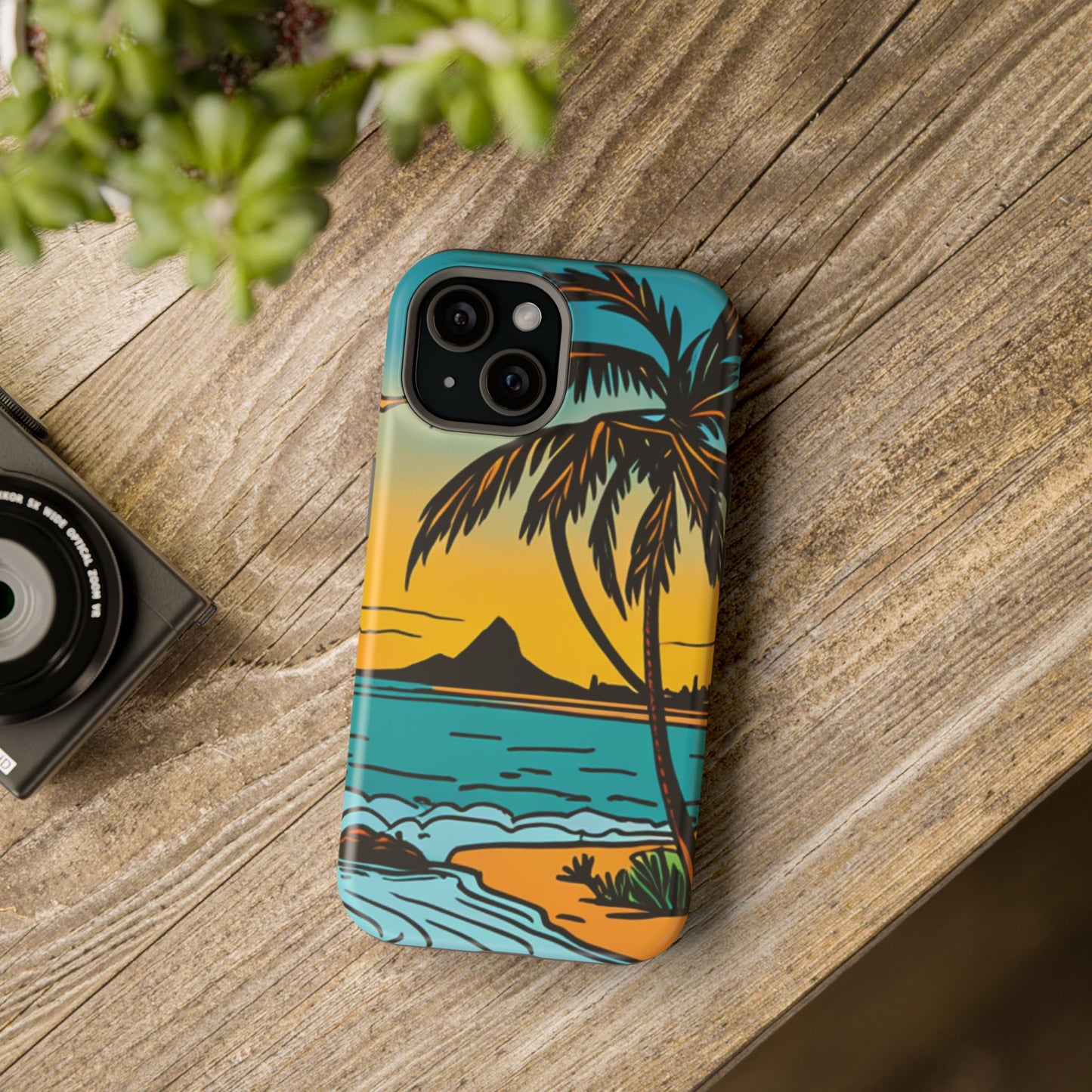 Magnetic Tough Cases, MagSafe compatible, Hawaiian Windward Side Scenery, iPhone 13, iPhone 14, iPhone 15, iPhone 16