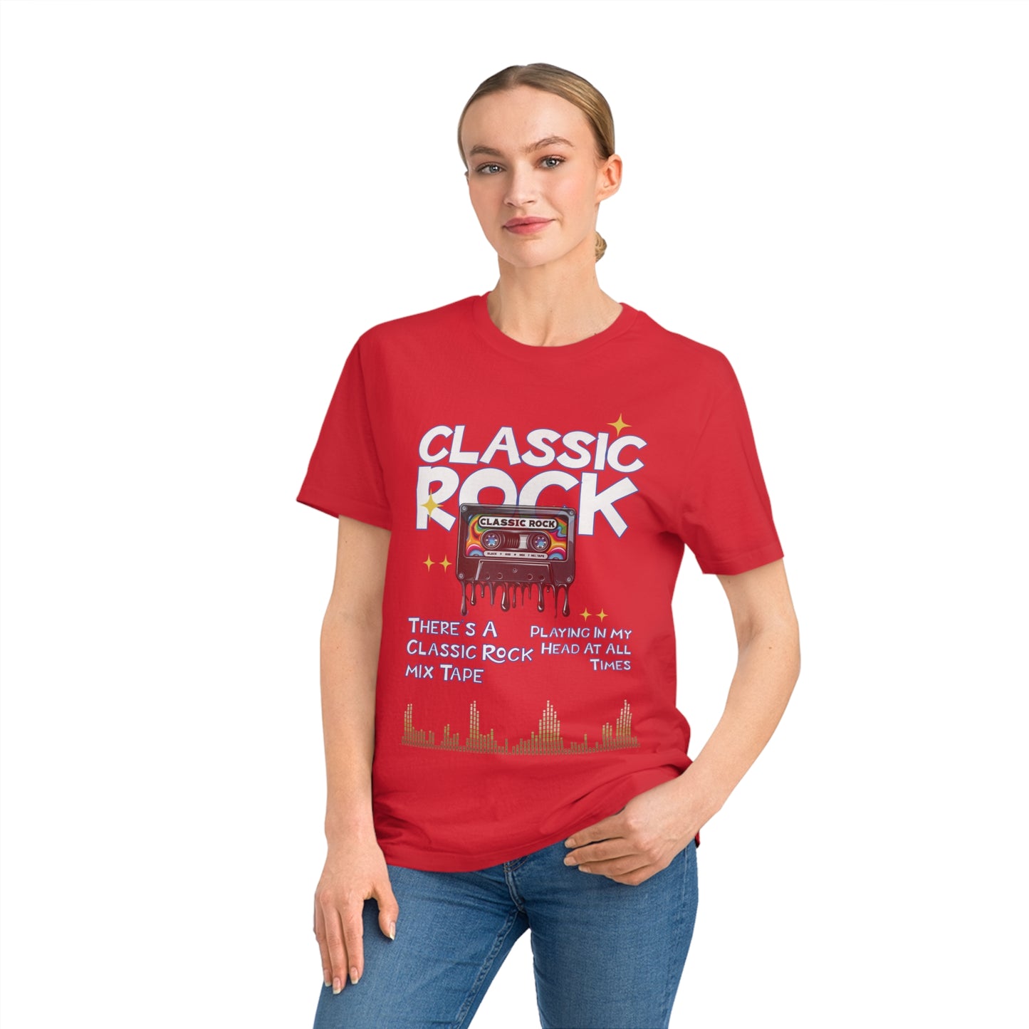 Unisex Classic Rock T-Shirt, Mix Tape Playing In My Head