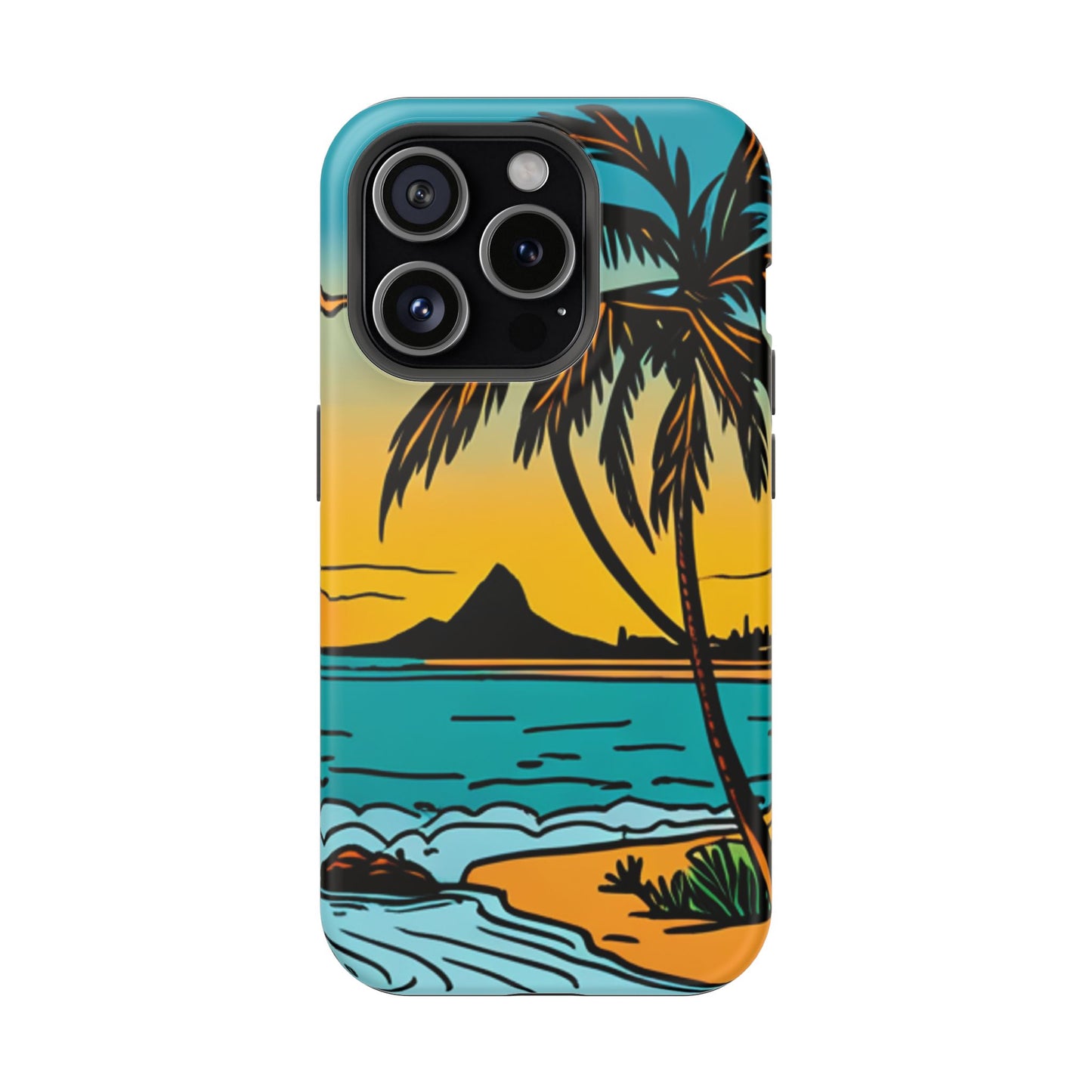 Magnetic Tough Cases, MagSafe compatible, Hawaiian Windward Side Scenery, iPhone 13, iPhone 14, iPhone 15, iPhone 16