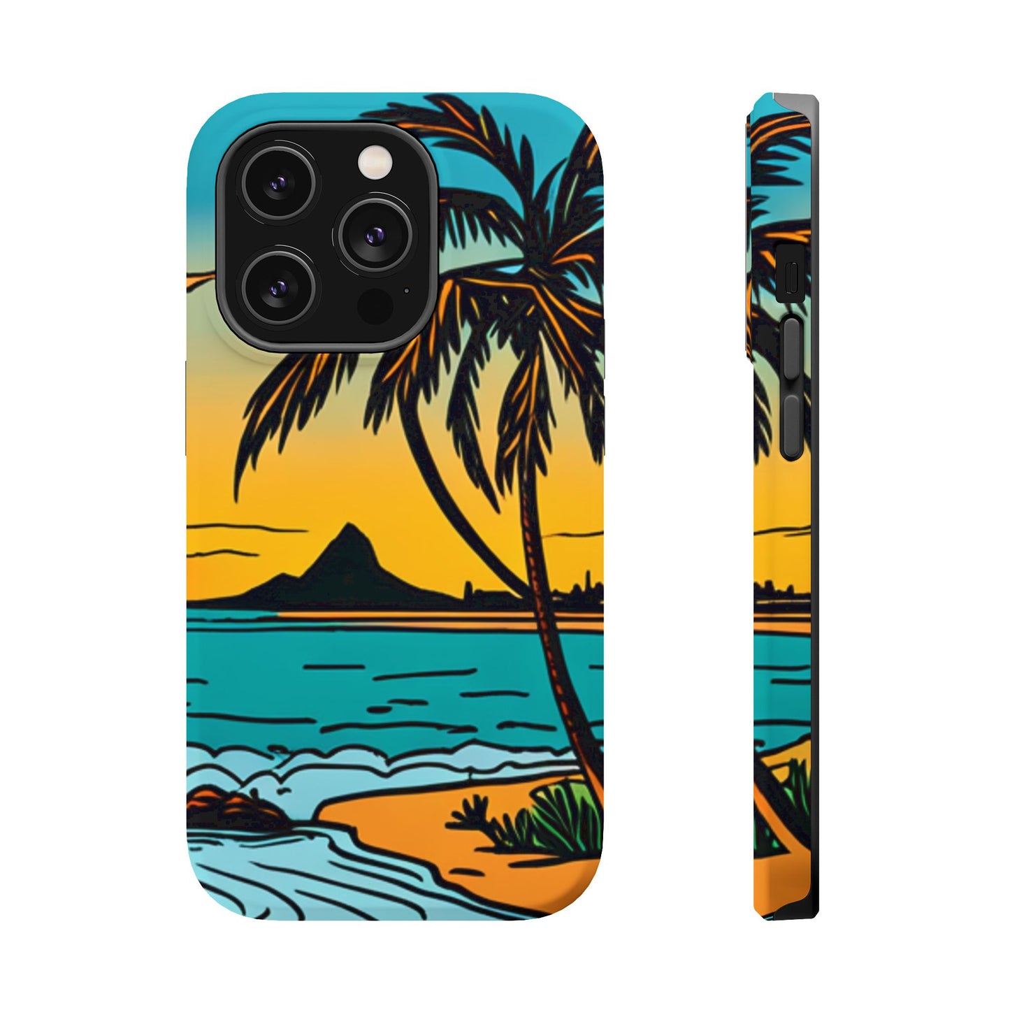 Magnetic Tough Cases, MagSafe compatible, Hawaiian Windward Side Scenery, iPhone 13, iPhone 14, iPhone 15, iPhone 16