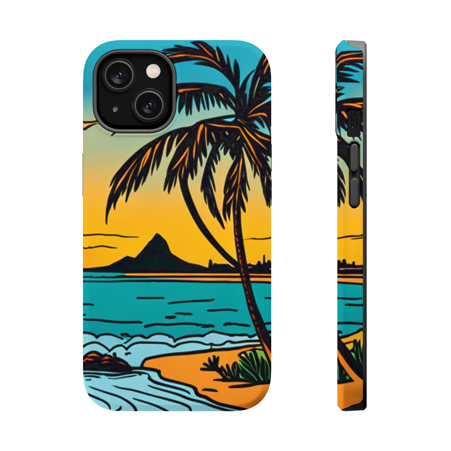 Magnetic Tough Cases, MagSafe compatible, Hawaiian Windward Side Scenery, iPhone 13, iPhone 14, iPhone 15, iPhone 16