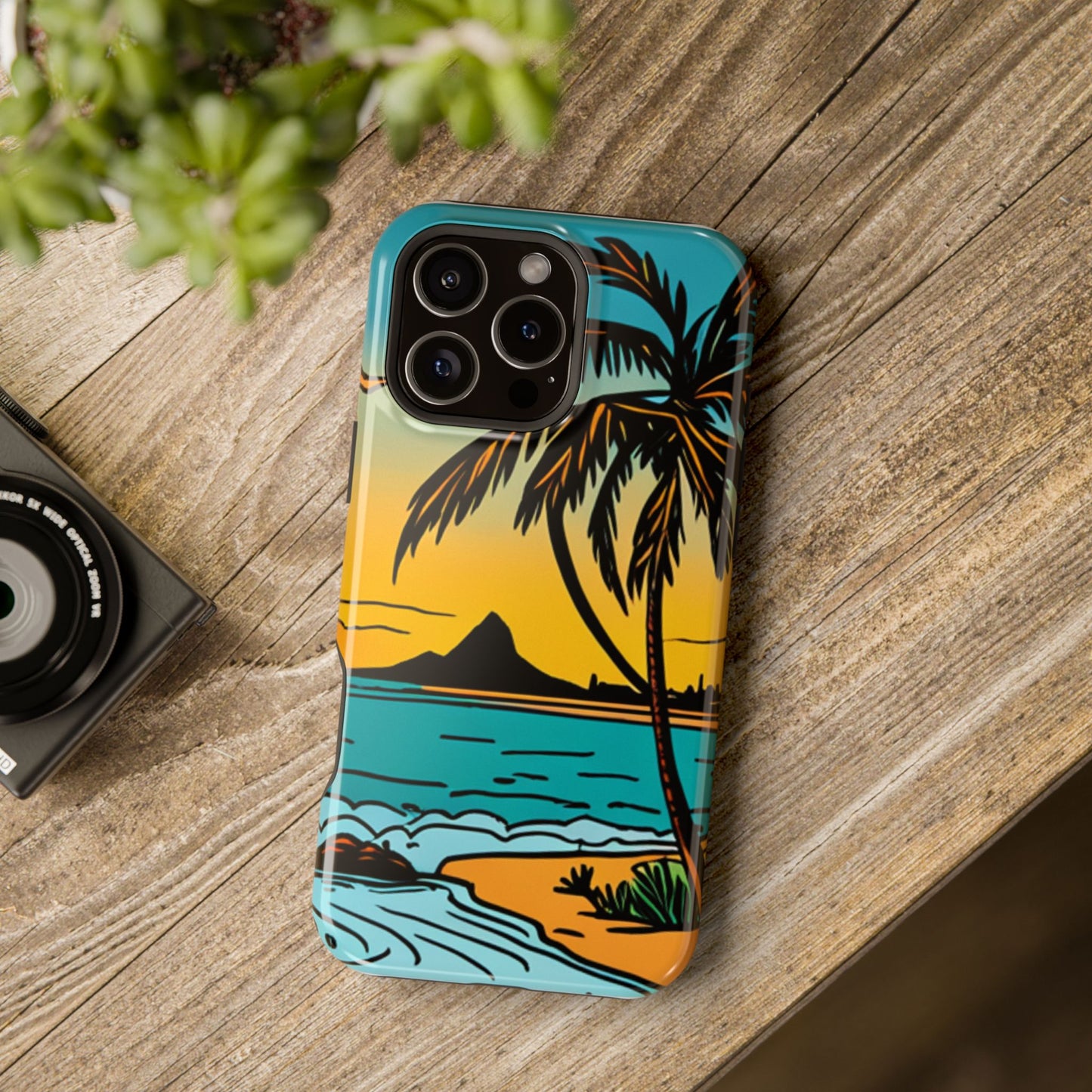 Magnetic Tough Cases, MagSafe compatible, Hawaiian Windward Side Scenery, iPhone 13, iPhone 14, iPhone 15, iPhone 16