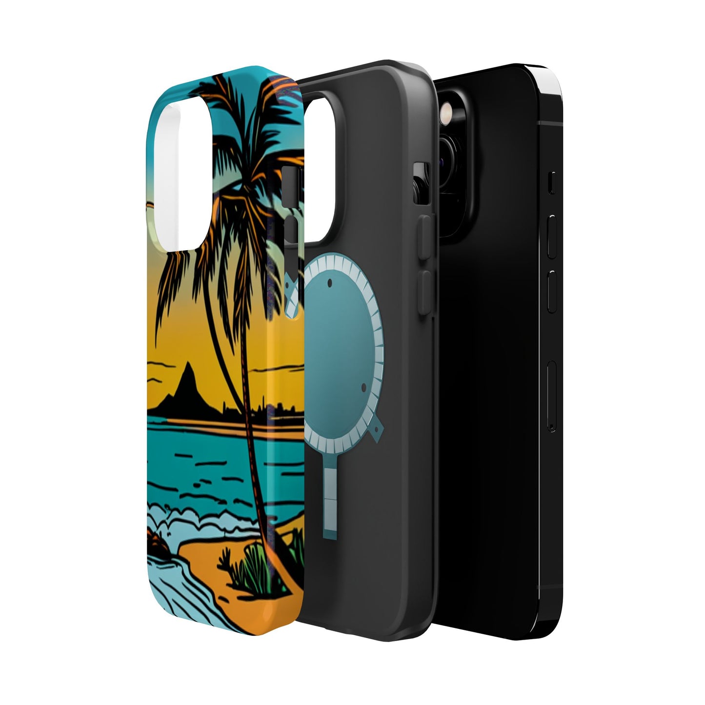 Magnetic Tough Cases, MagSafe compatible, Hawaiian Windward Side Scenery, iPhone 13, iPhone 14, iPhone 15, iPhone 16