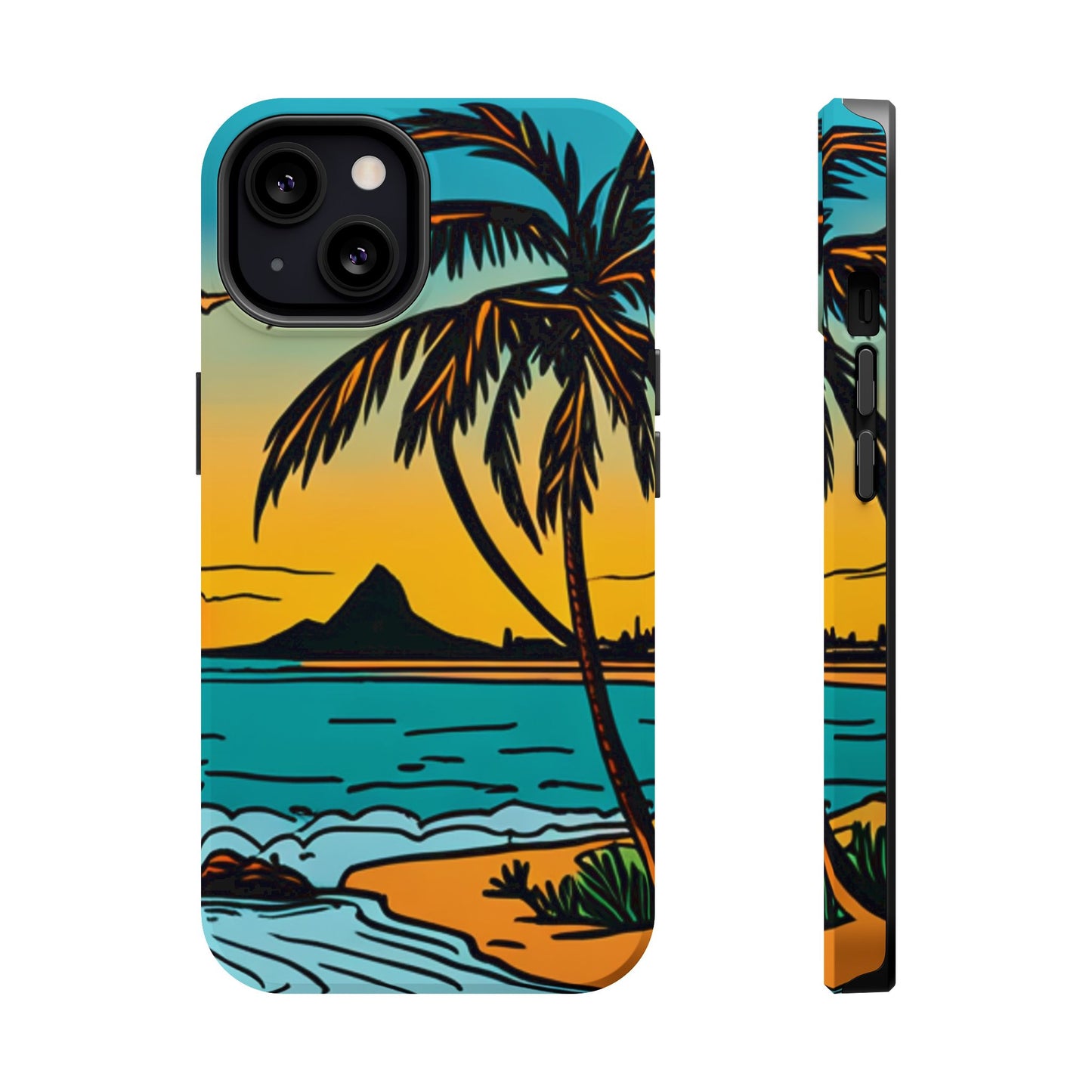 Magnetic Tough Cases, MagSafe compatible, Hawaiian Windward Side Scenery, iPhone 13, iPhone 14, iPhone 15, iPhone 16