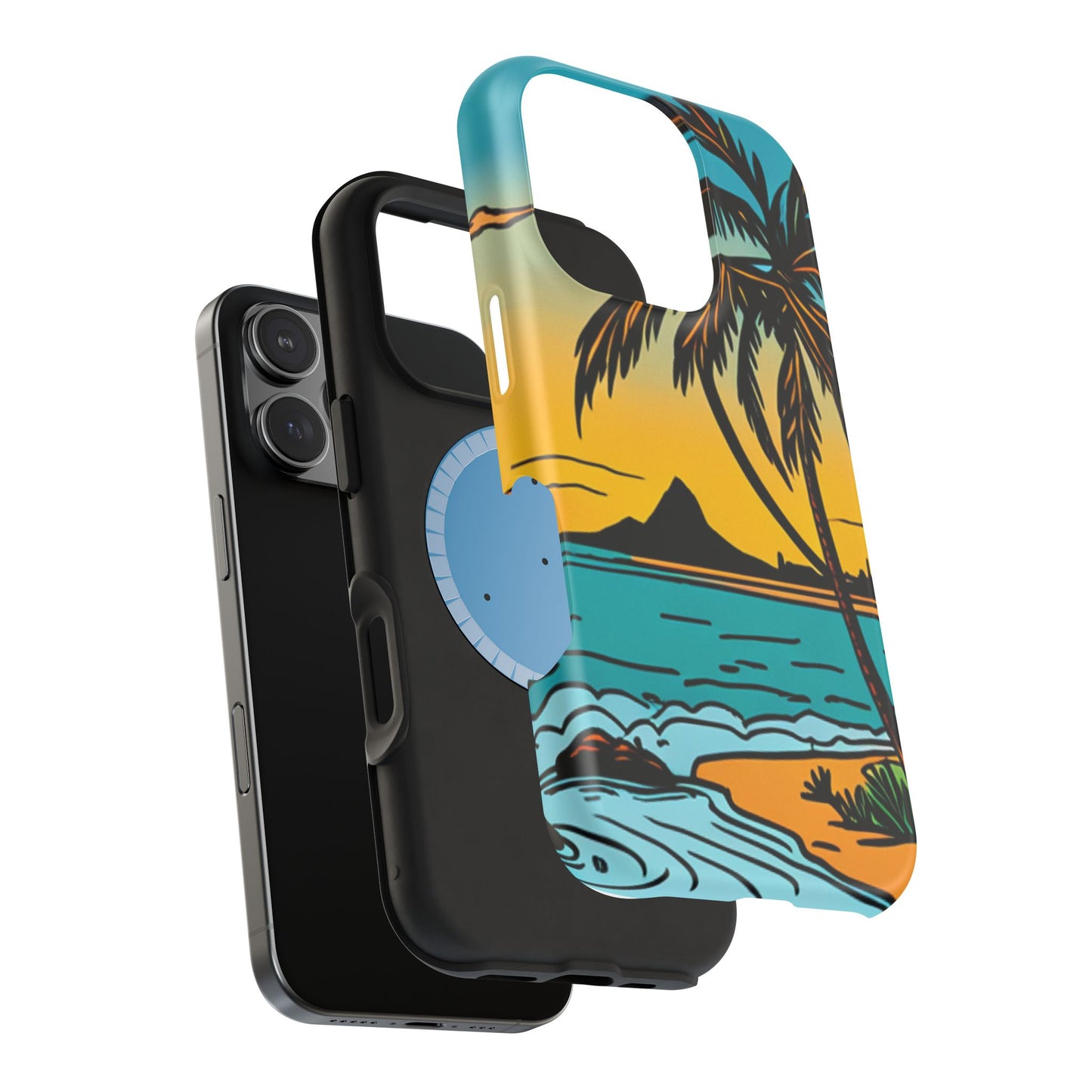 Magnetic Tough Cases, MagSafe compatible, Hawaiian Windward Side Scenery, iPhone 13, iPhone 14, iPhone 15, iPhone 16