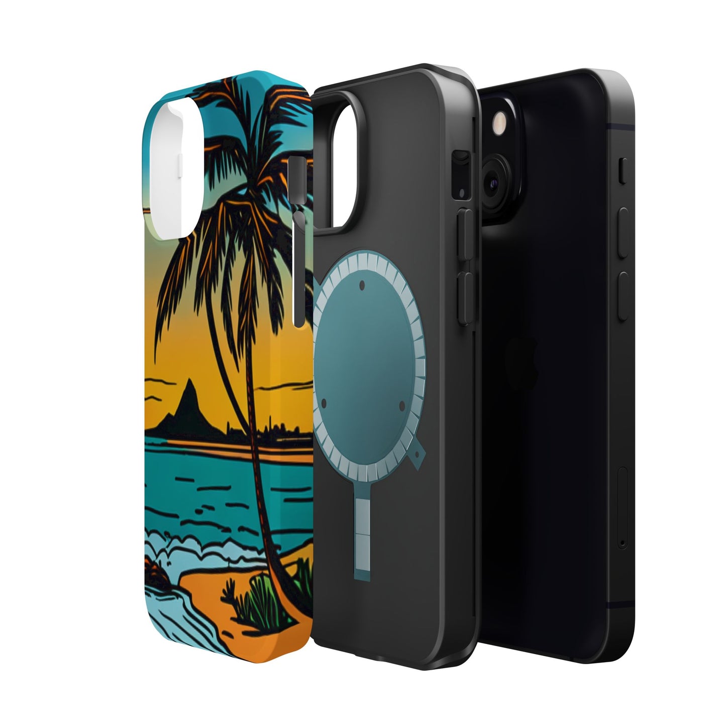 Magnetic Tough Cases, MagSafe compatible, Hawaiian Windward Side Scenery, iPhone 13, iPhone 14, iPhone 15, iPhone 16