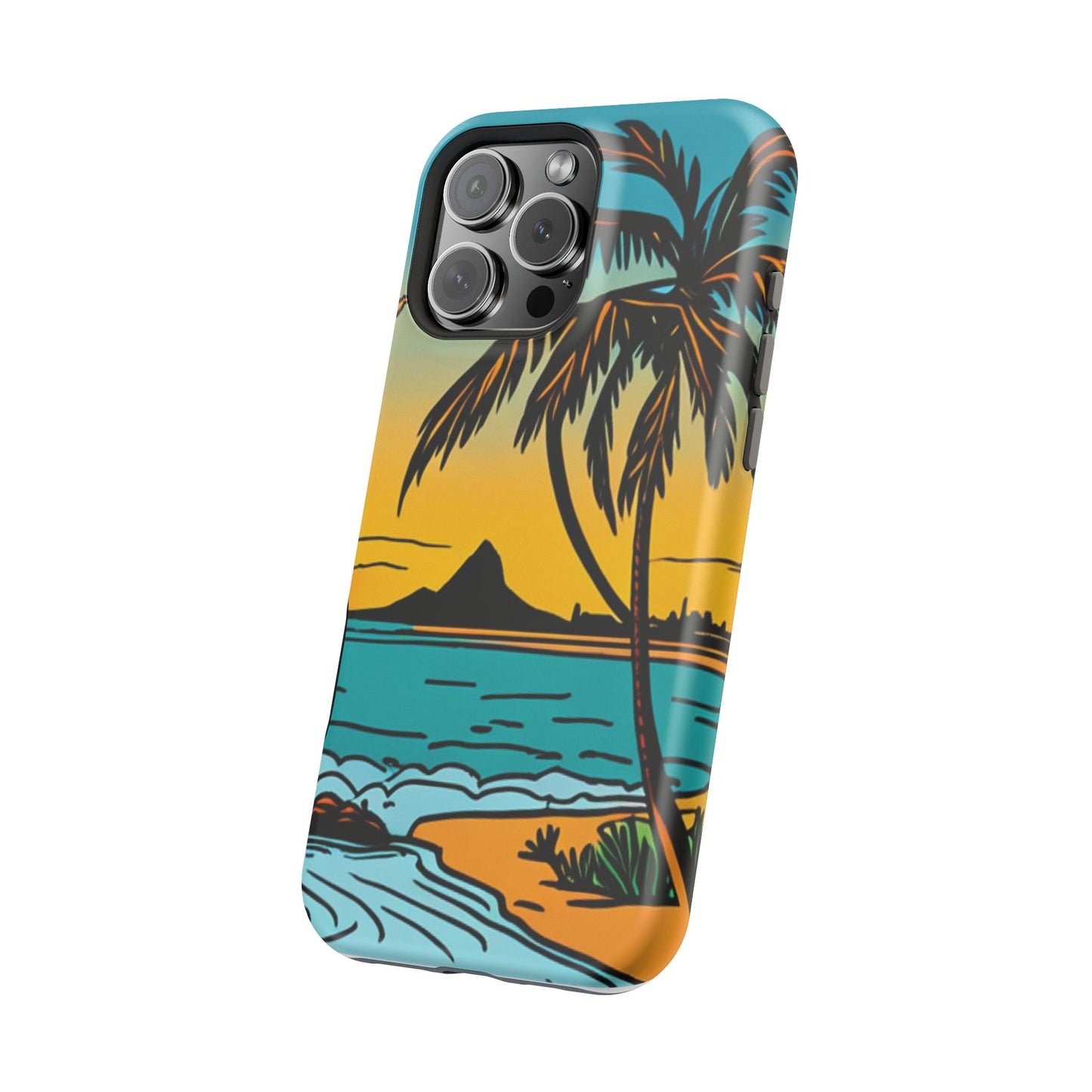 Magnetic Tough Cases, MagSafe compatible, Hawaiian Windward Side Scenery, iPhone 13, iPhone 14, iPhone 15, iPhone 16