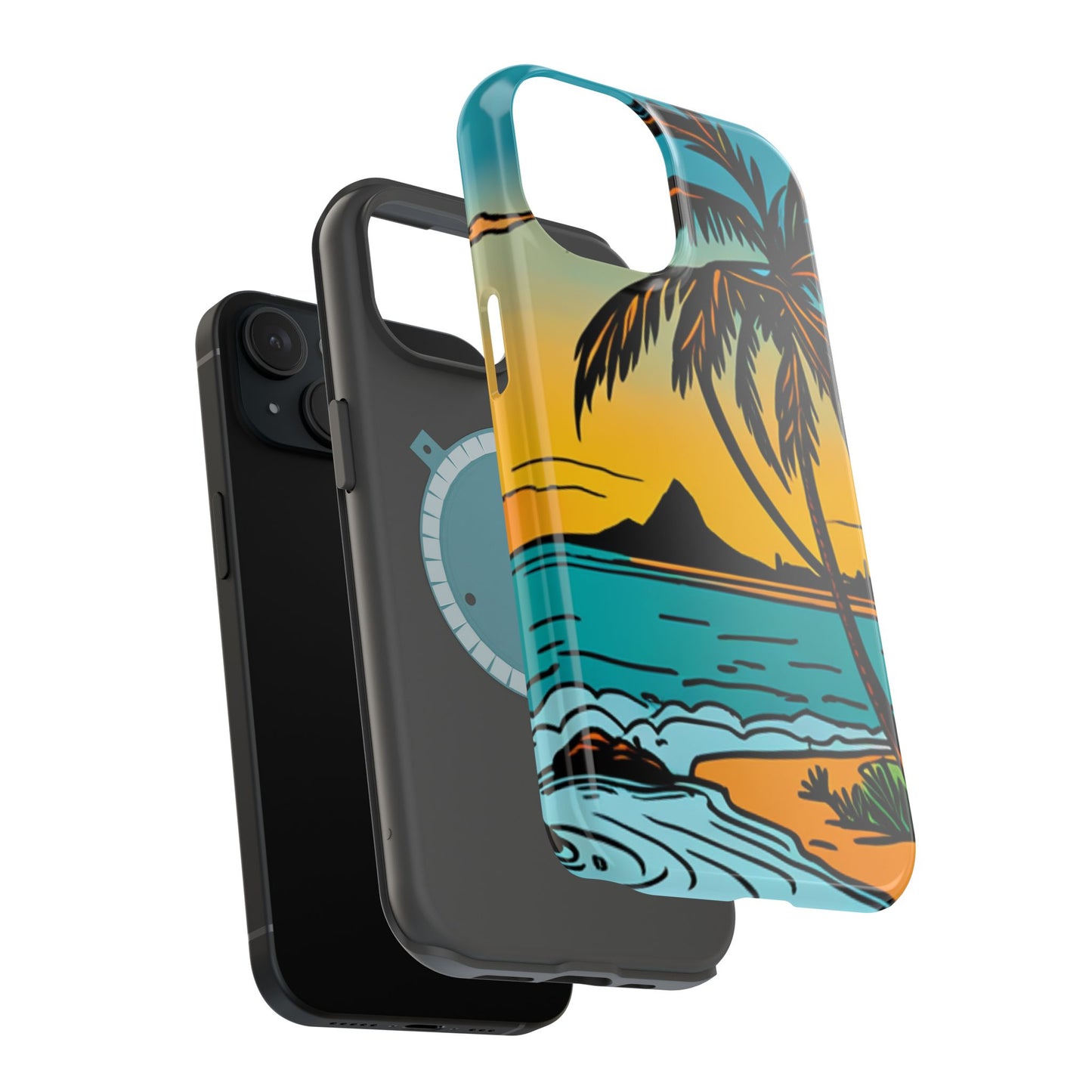 Magnetic Tough Cases, MagSafe compatible, Hawaiian Windward Side Scenery, iPhone 13, iPhone 14, iPhone 15, iPhone 16