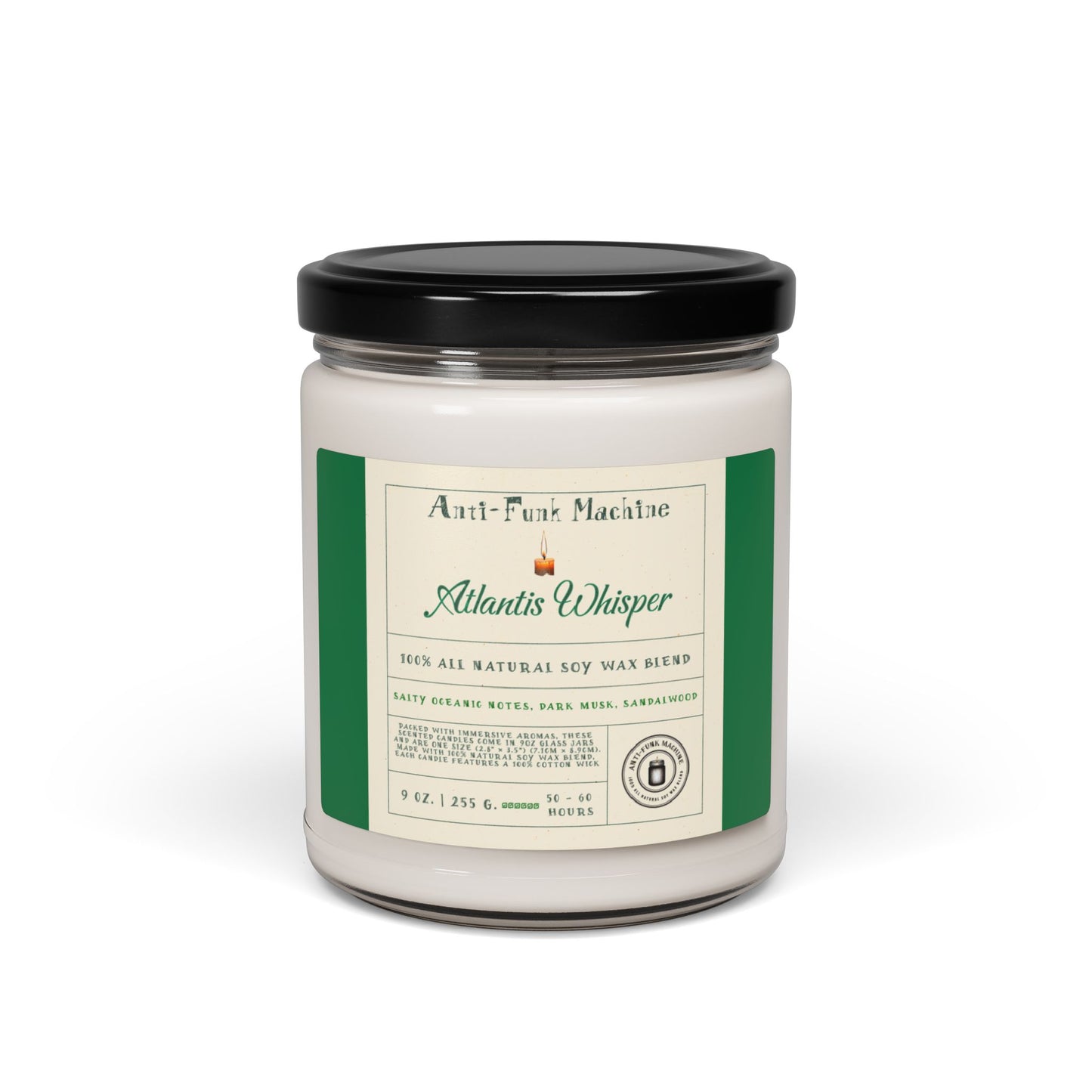 Scented Soy Candle, 9oz, AFM Atlantis Whisper