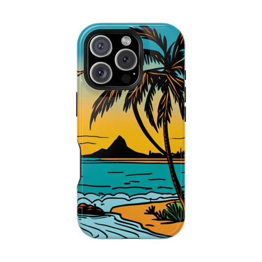 Magnetic Tough Cases, MagSafe compatible, Hawaiian Windward Side Scenery, iPhone 13, iPhone 14, iPhone 15, iPhone 16