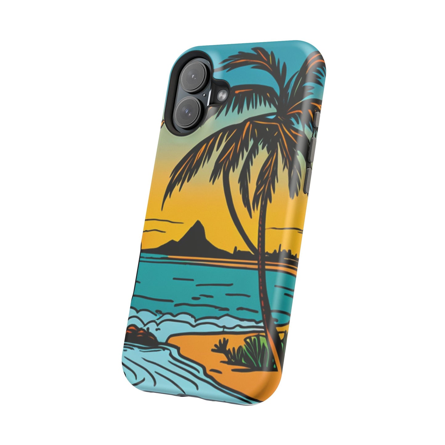 Magnetic Tough Cases, MagSafe compatible, Hawaiian Windward Side Scenery, iPhone 13, iPhone 14, iPhone 15, iPhone 16