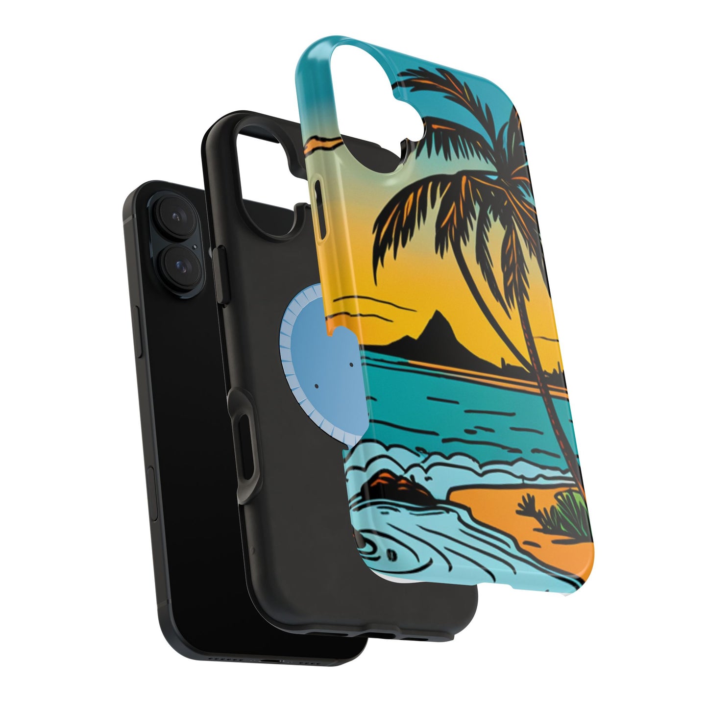 Magnetic Tough Cases, MagSafe compatible, Hawaiian Windward Side Scenery, iPhone 13, iPhone 14, iPhone 15, iPhone 16