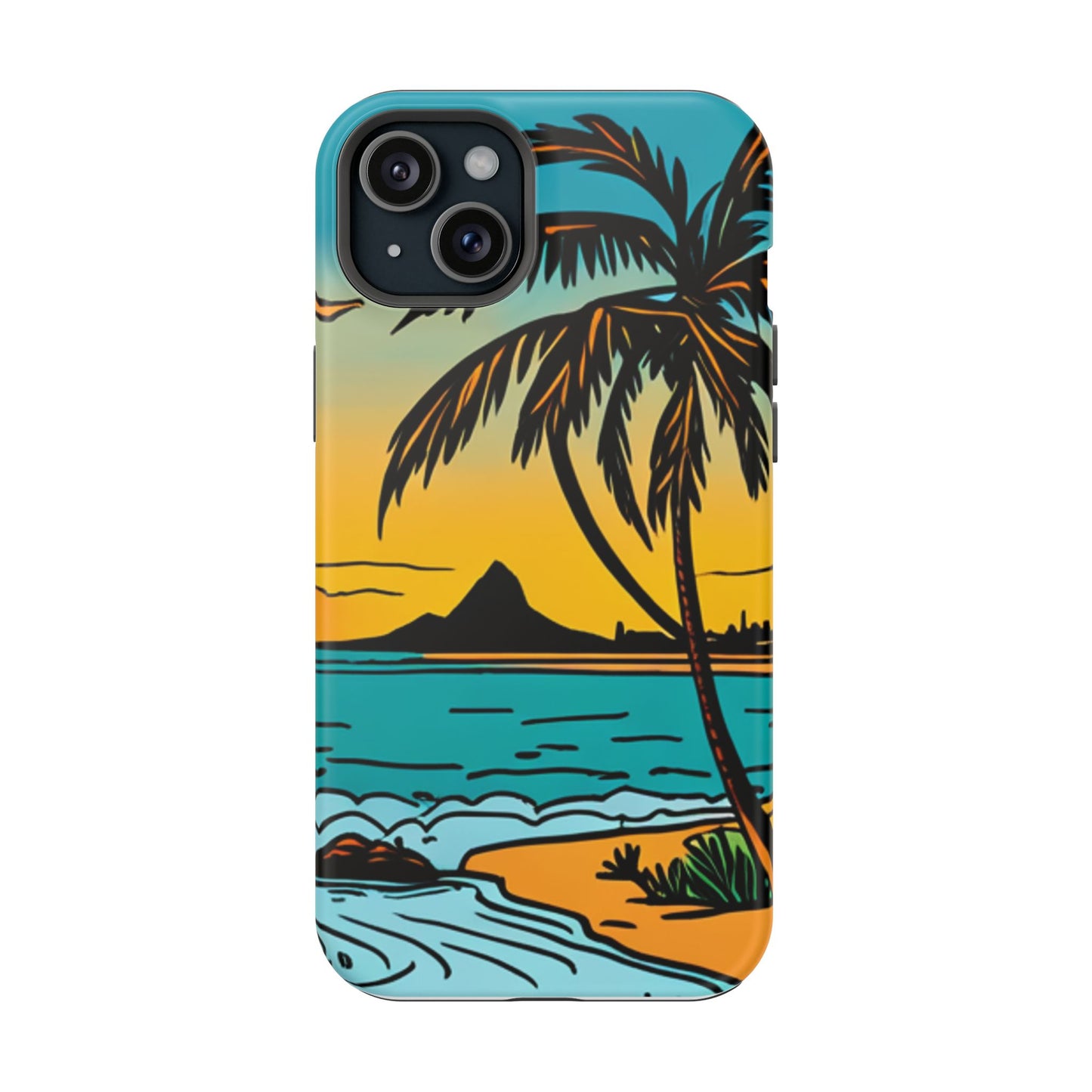 Magnetic Tough Cases, MagSafe compatible, Hawaiian Windward Side Scenery, iPhone 13, iPhone 14, iPhone 15, iPhone 16