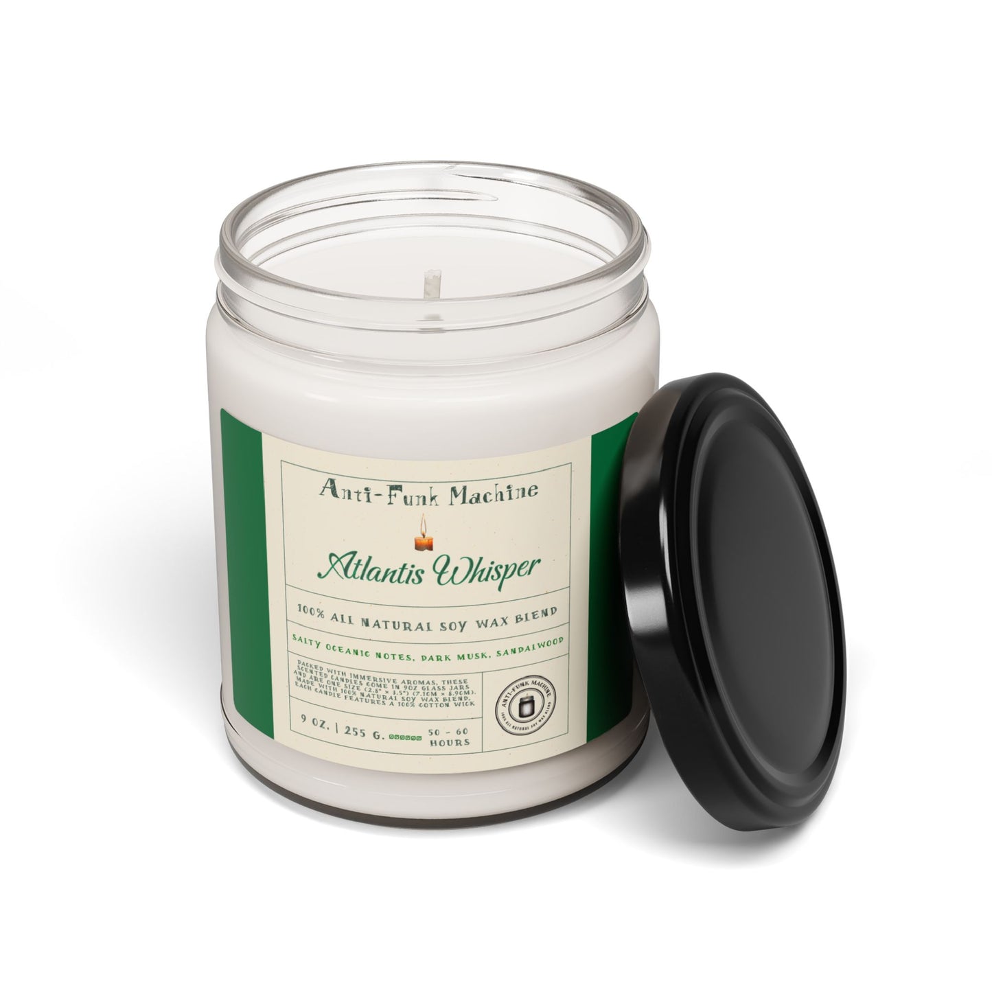 Scented Soy Candle, 9oz, AFM Atlantis Whisper