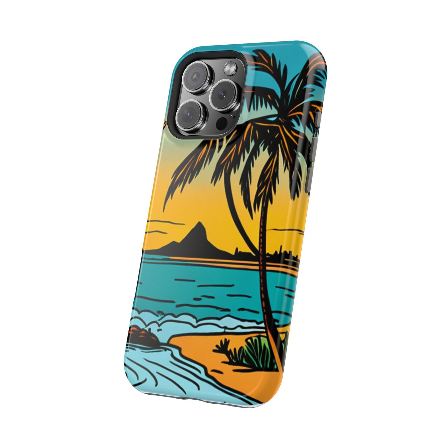 Magnetic Tough Cases, MagSafe compatible, Hawaiian Windward Side Scenery, iPhone 13, iPhone 14, iPhone 15, iPhone 16