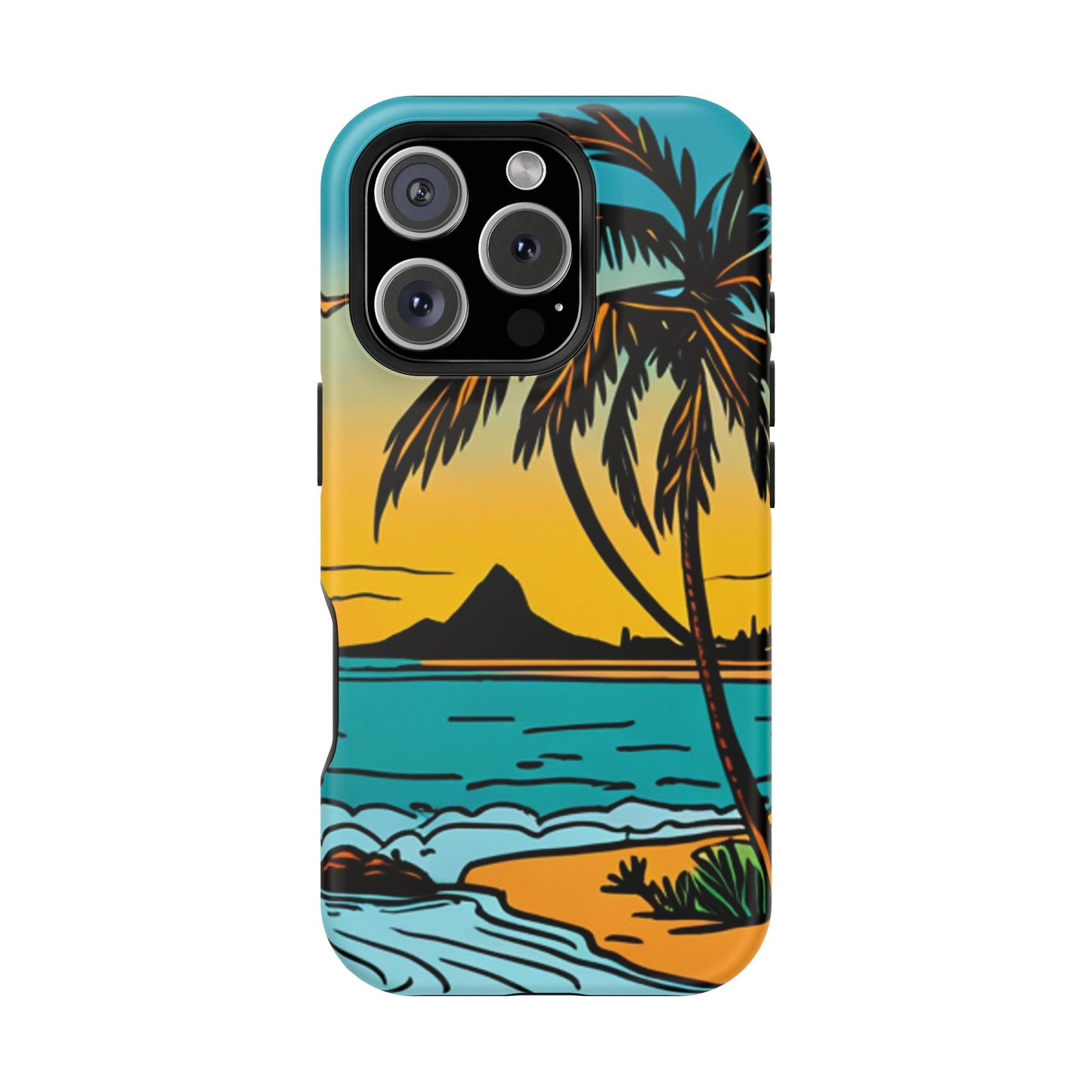 Magnetic Tough Cases, MagSafe compatible, Hawaiian Windward Side Scenery, iPhone 13, iPhone 14, iPhone 15, iPhone 16