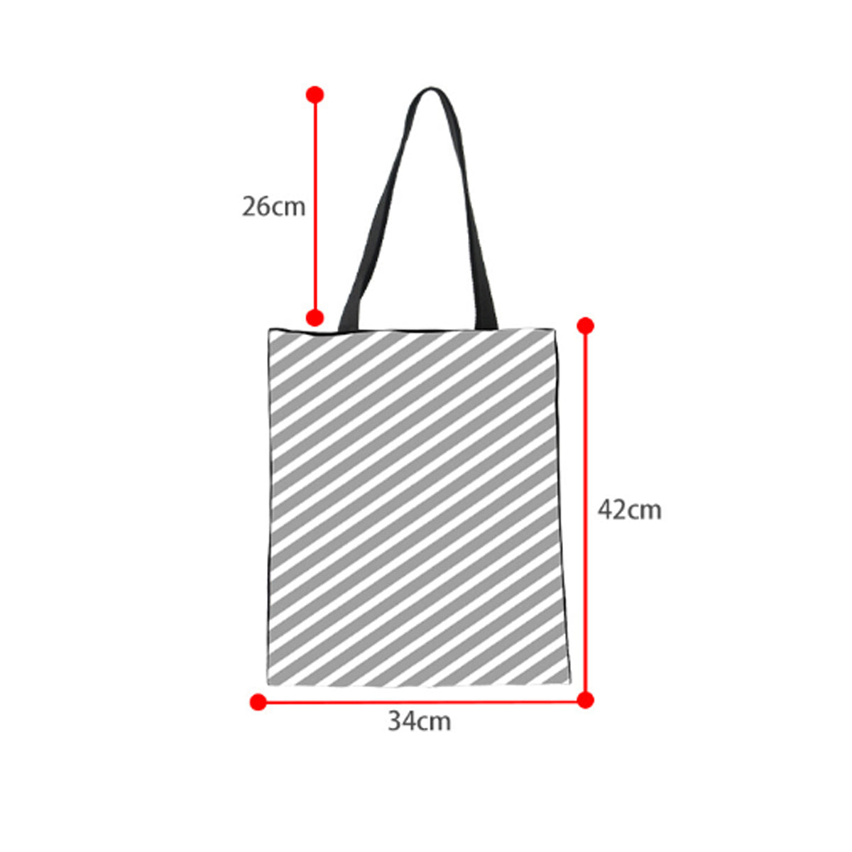 Double-Sided Printed Canvas Tote Bag, Extra Medium, Tote del Sol 02