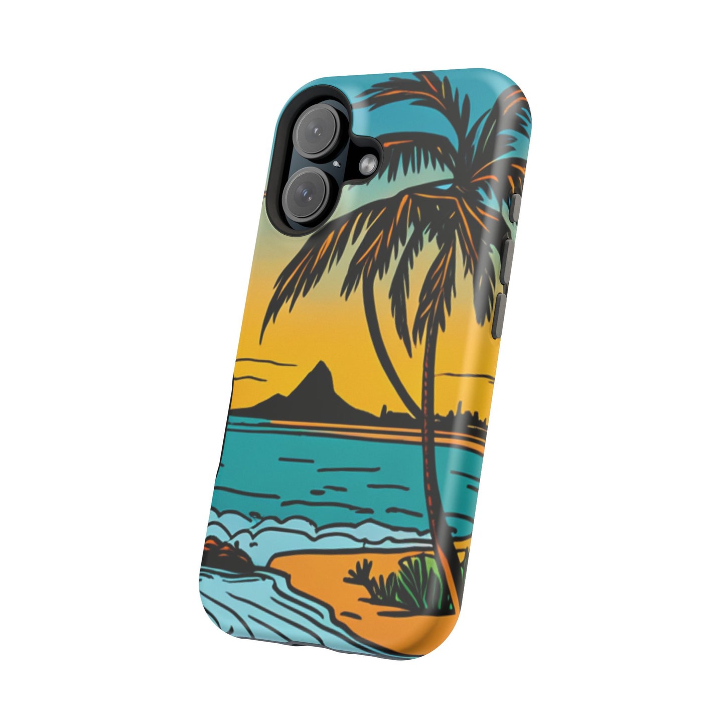 Magnetic Tough Cases, MagSafe compatible, Hawaiian Windward Side Scenery, iPhone 13, iPhone 14, iPhone 15, iPhone 16