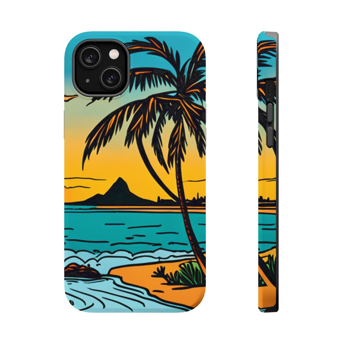 Magnetic Tough Cases, MagSafe compatible, Hawaiian Windward Side Scenery, iPhone 13, iPhone 14, iPhone 15, iPhone 16