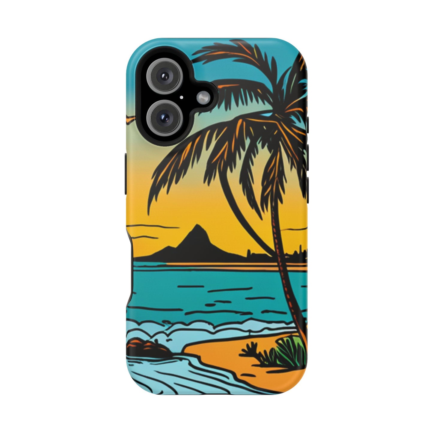 Magnetic Tough Cases, MagSafe compatible, Hawaiian Windward Side Scenery, iPhone 13, iPhone 14, iPhone 15, iPhone 16