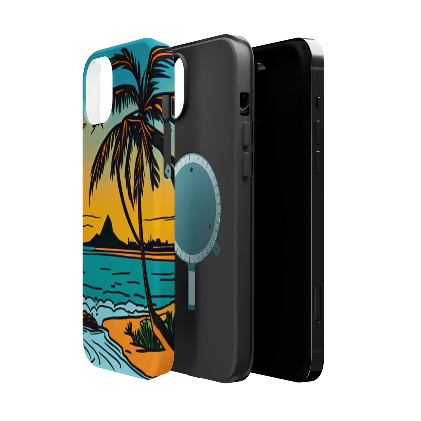 Magnetic Tough Cases, MagSafe compatible, Hawaiian Windward Side Scenery, iPhone 13, iPhone 14, iPhone 15, iPhone 16