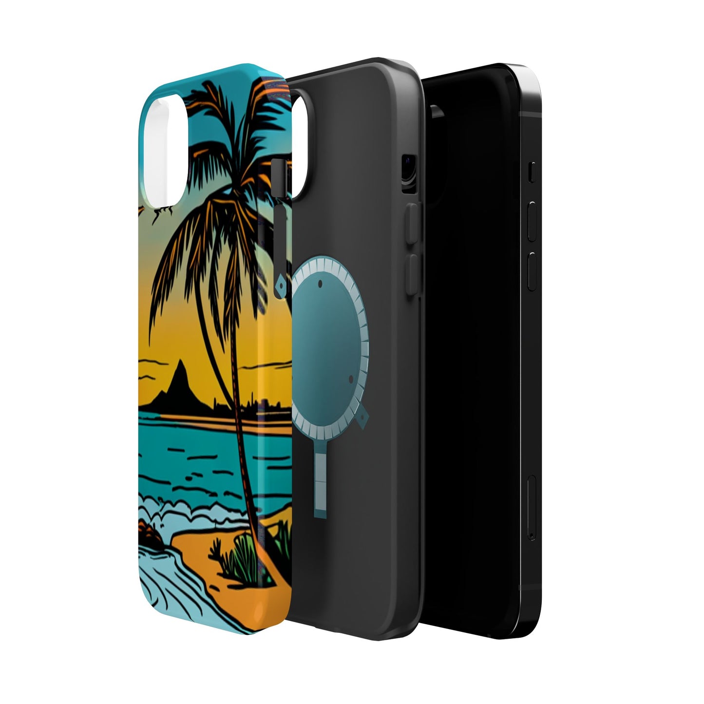 Magnetic Tough Cases, MagSafe compatible, Hawaiian Windward Side Scenery, iPhone 13, iPhone 14, iPhone 15, iPhone 16