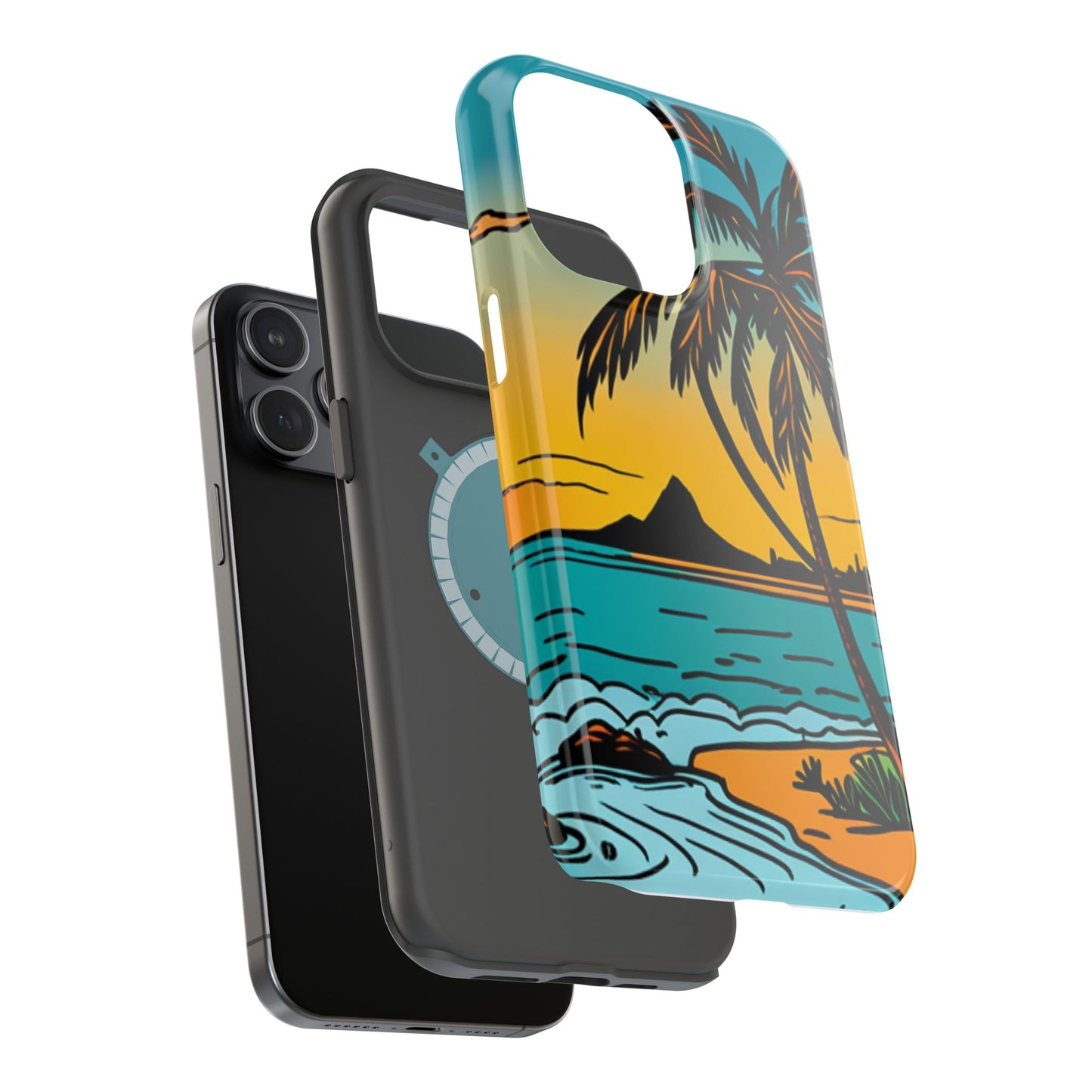 Magnetic Tough Cases, MagSafe compatible, Hawaiian Windward Side Scenery, iPhone 13, iPhone 14, iPhone 15, iPhone 16