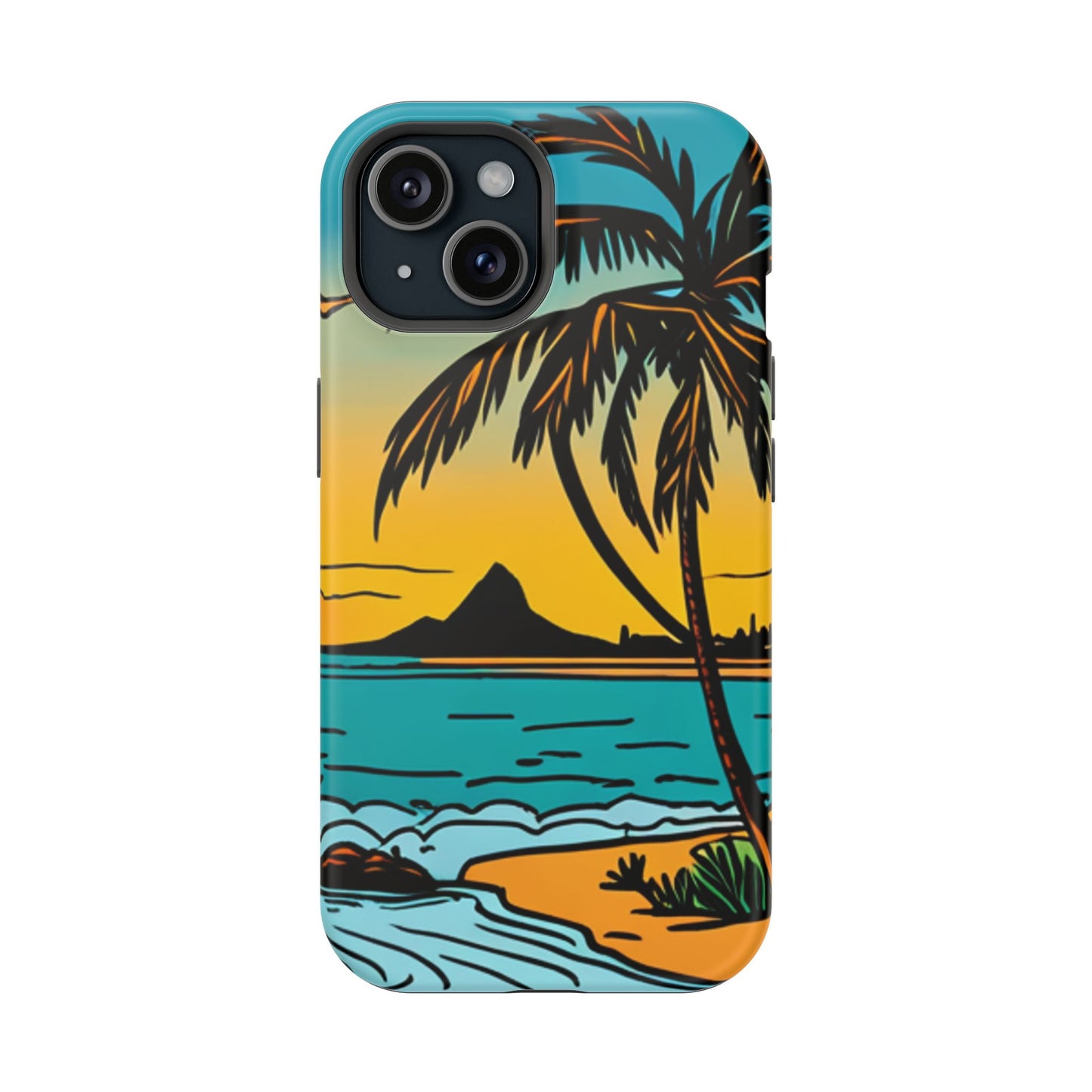 Magnetic Tough Cases, MagSafe compatible, Hawaiian Windward Side Scenery, iPhone 13, iPhone 14, iPhone 15, iPhone 16