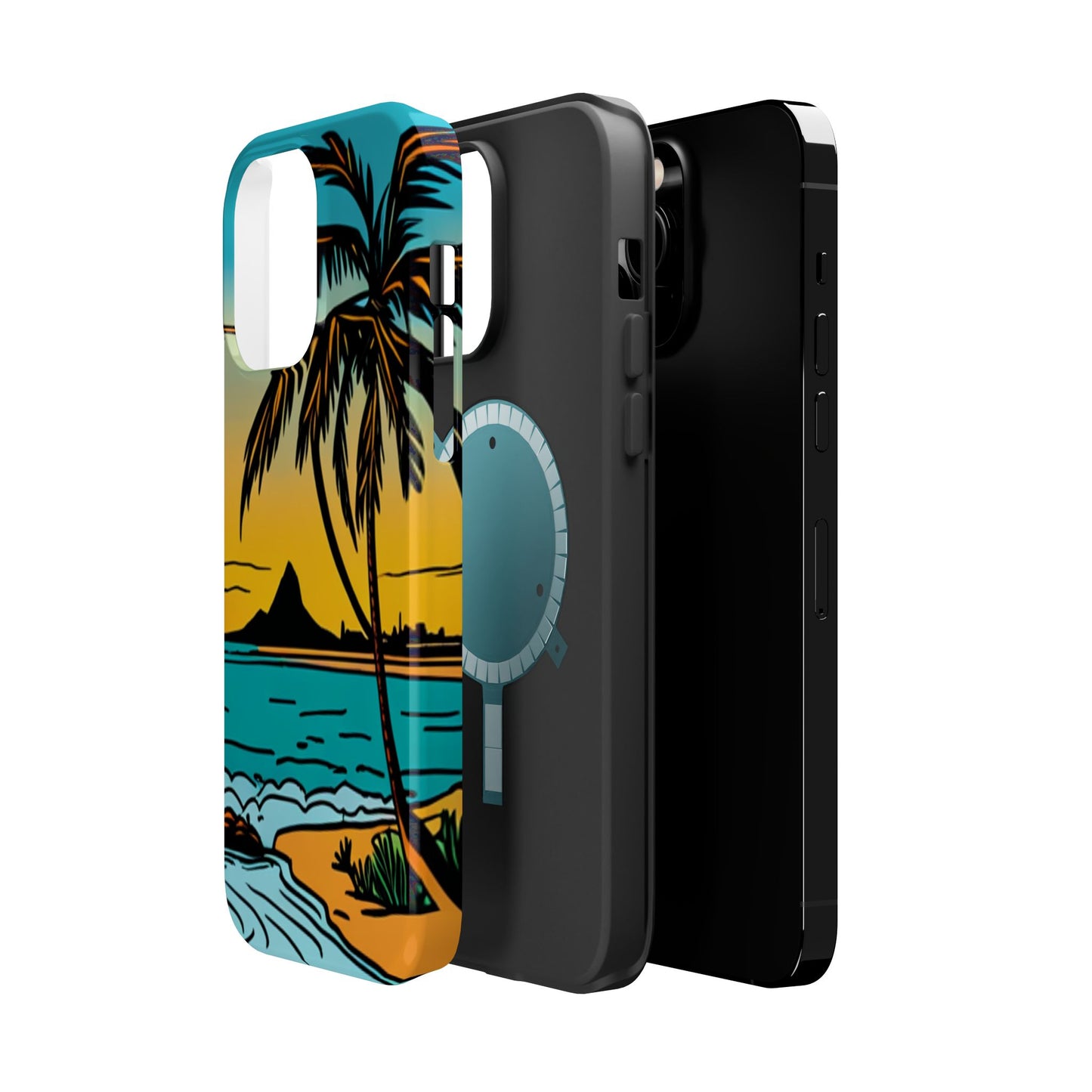 Magnetic Tough Cases, MagSafe compatible, Hawaiian Windward Side Scenery, iPhone 13, iPhone 14, iPhone 15, iPhone 16