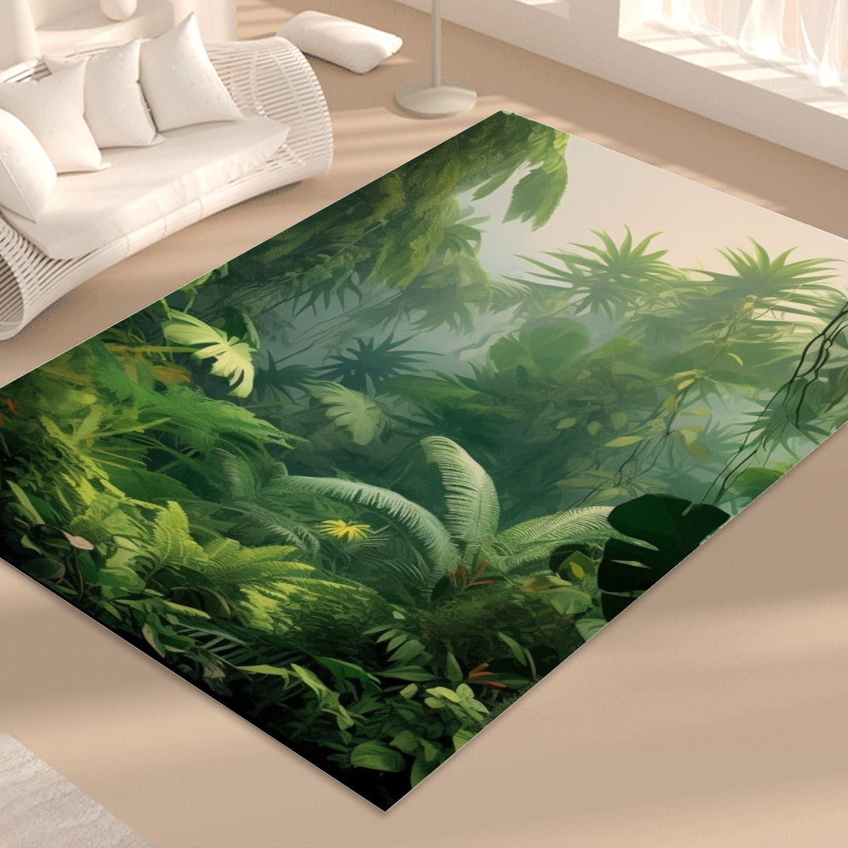 Foldable Rectangular Floor Mat, Kinda Jungly Out There Ain't It?01