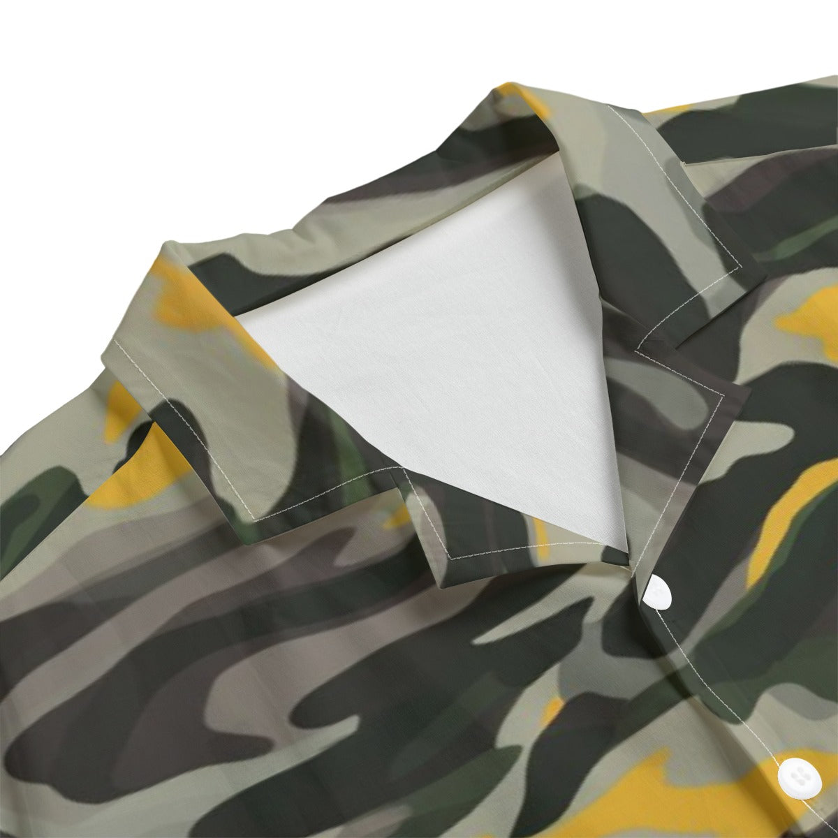 Men's Cotton Poplin Casual Shirt, Camo 01 - Grn-Yel