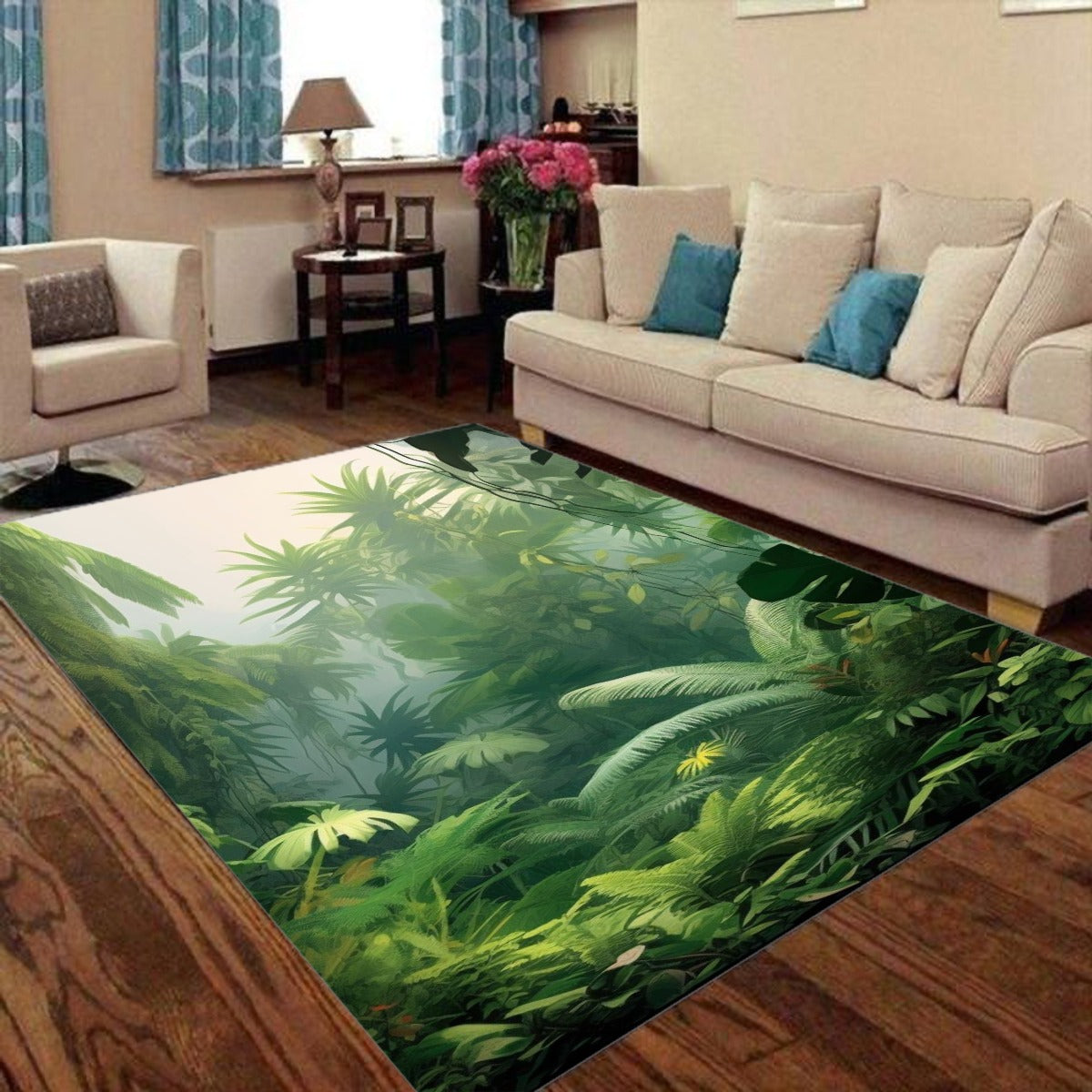 Foldable Rectangular Floor Mat, Kinda Jungly Out There Ain't It?01